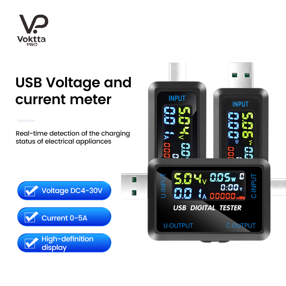Usb Ammeter Tester - Tester USB 10 in 1 Voltmetro
