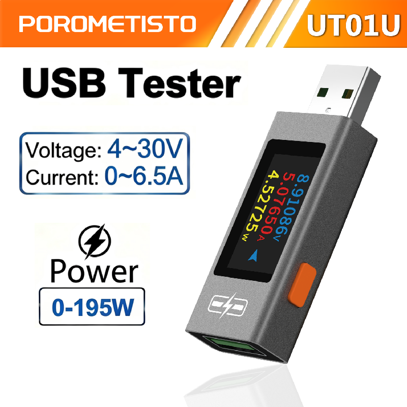 Usb Ammeter Tester - POROMETISTO UT01U Tester USB Amperometro di
