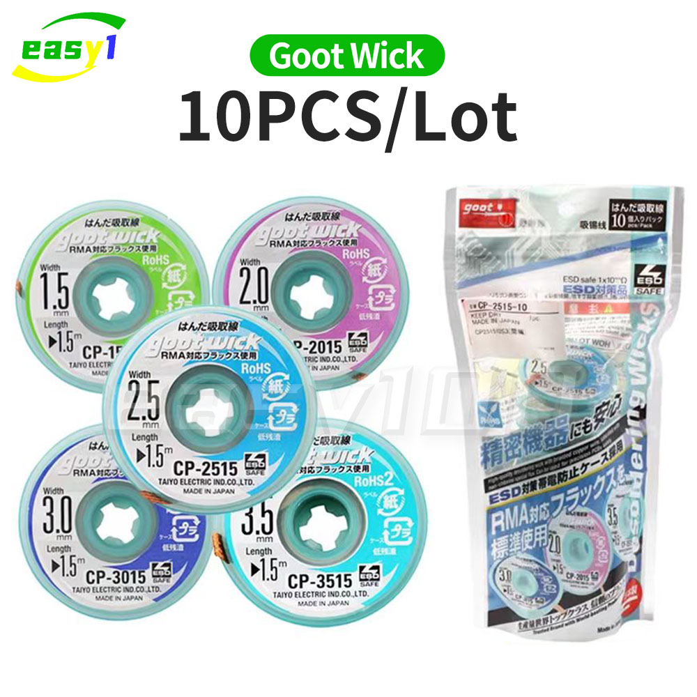 Solder Wick Braid - Originale Goot Wick Saldatura Stoppino Intrecciato