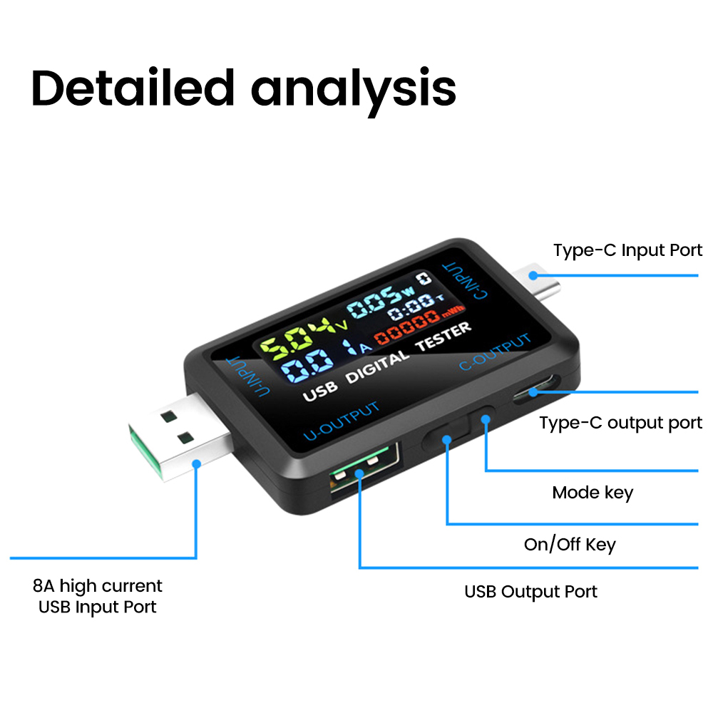 Tester USB 10 in 1 Voltmetro d - Usb Ammeter Tester recensione e prezzo