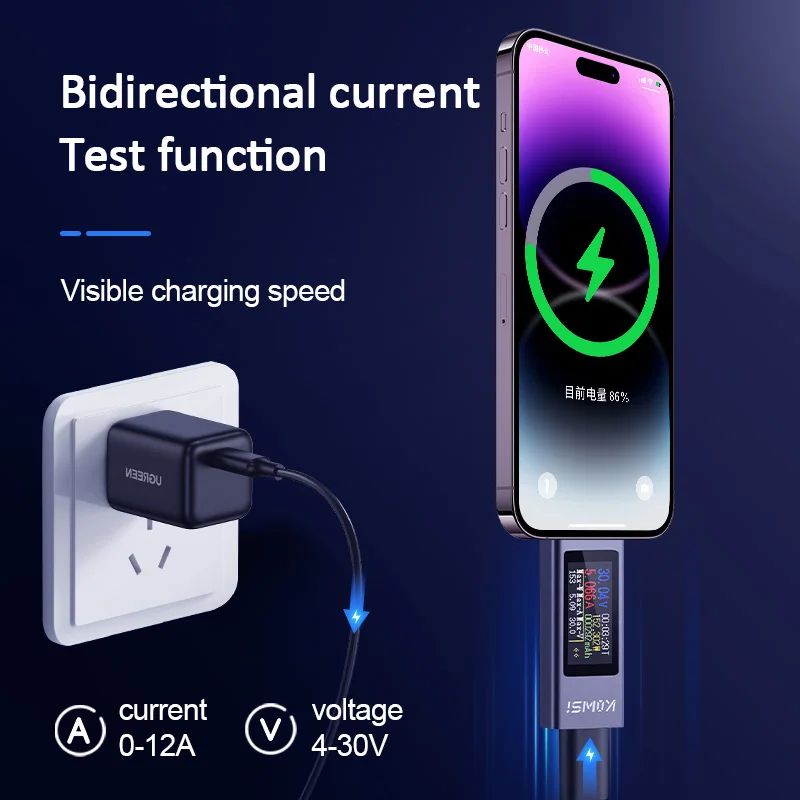 KWS-2302C Tipo-C USB Tester Di - Usb Ammeter Tester recensione e prezzo