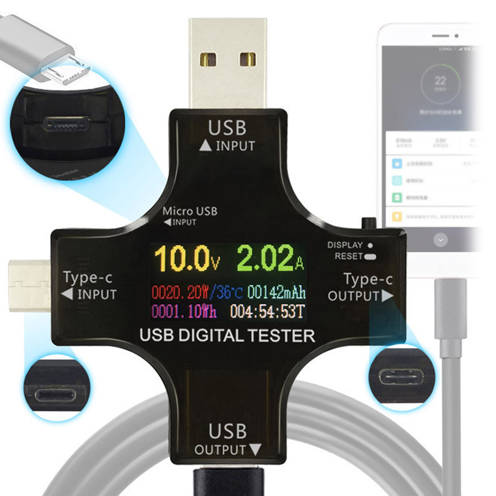 Tester USB Tipo-C PD Voltmetro - Usb Ammeter Tester recensione e prezzo