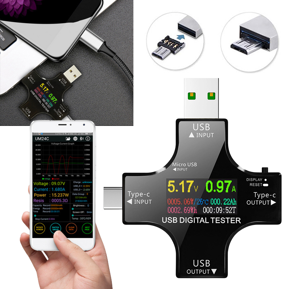 Tester USB Tipo-C PD Voltmetro - Usb Ammeter Tester recensione e prezzo