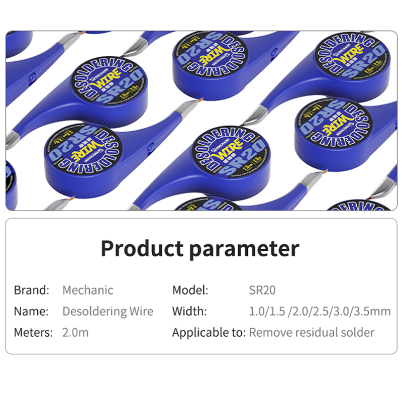 MECCANICO SR20 Dissaldatura Fi - Solder Wick Braid recensione e prezzo