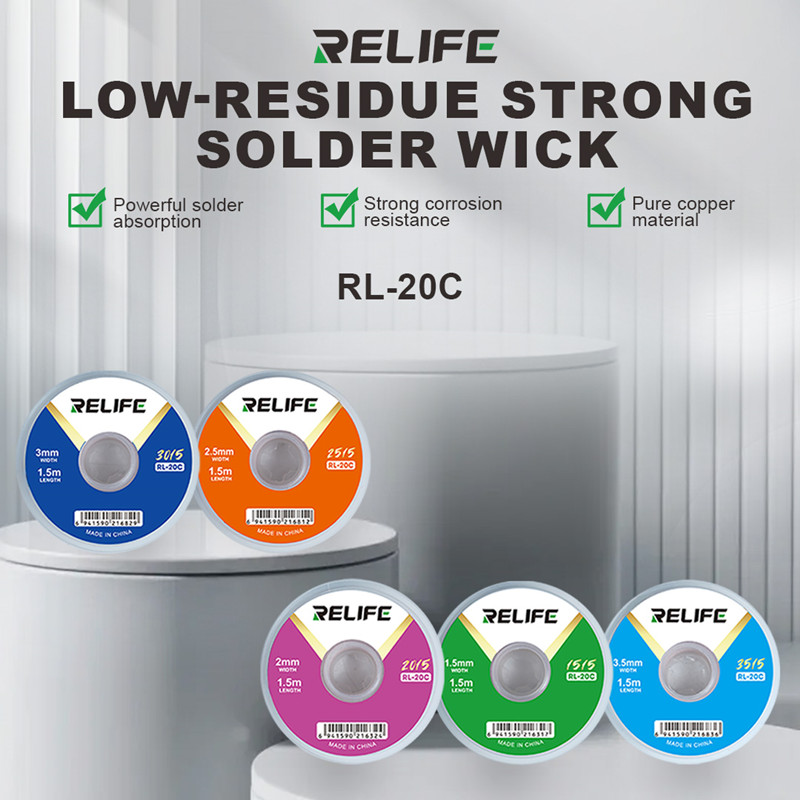 RELIFE RL-20C Stoppino per Sal - Solder Wick Braid recensione e prezzo