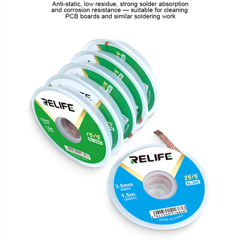 RELIFE RL-20C Stoppino per Sal - Solder Wick Braid recensione e prezzo