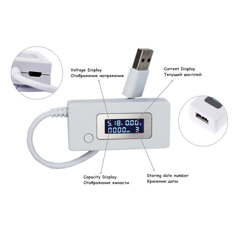 Schermo LCD Mini telefono crea - Usb Ammeter Tester recensione e prezzo