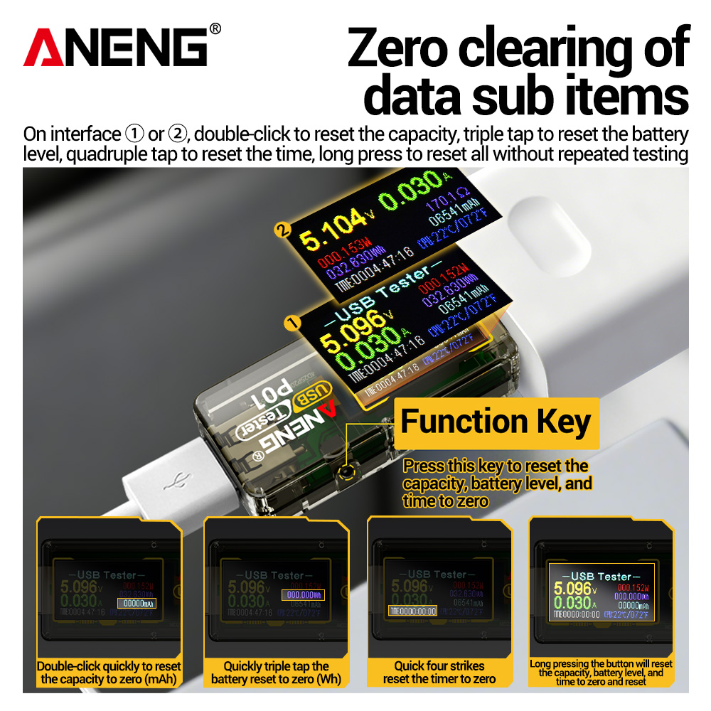 Tester USB ANENG P01, Voltmetr - Usb Ammeter Tester recensione e prezzo